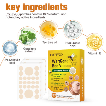 Fivfivgo™ WartGone Bee Venom Treatment Patch (150PCS/PACK)