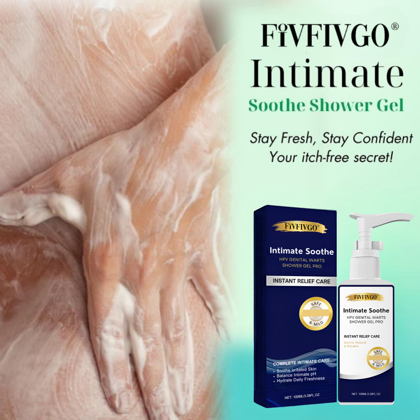 Fivfivgo® Intimate Soothe HPV Genital Warts Shower Gel