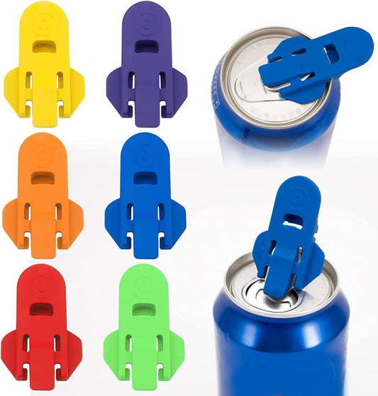 Assorted Soda Can Cover & Tab Opener Set (6 PCS)